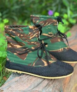 Green Handmade Rubber Soles Backpack Travel Casual Shoes