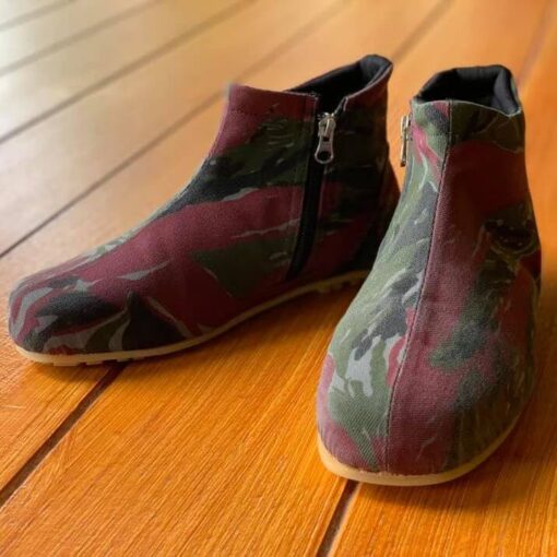 Red Green Handmade Rubber Sole Casual Shoes