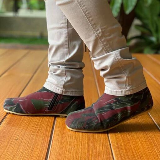 Red Green Handmade Rubber Sole Casual Shoes - Image 4