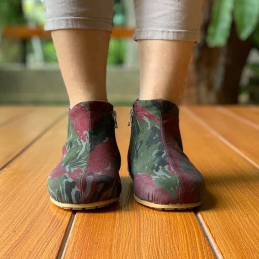 Red Green Handmade Rubber Sole Casual Shoes - Image 3