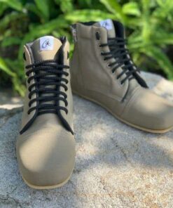 Brown Handmade Rubber Soles Walking Backpack Travel Shoes