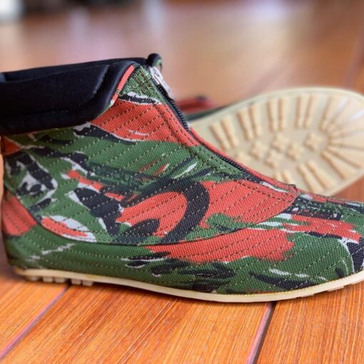 Orange Green Handmade Rubber Soles Walking Backpack Travel Shoes